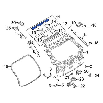 Mazda OE - Rear Upper Hatch Seal