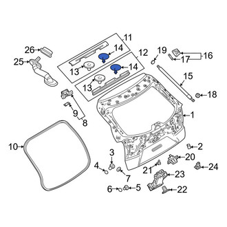 Mazda OE - Hatch Seal Clip