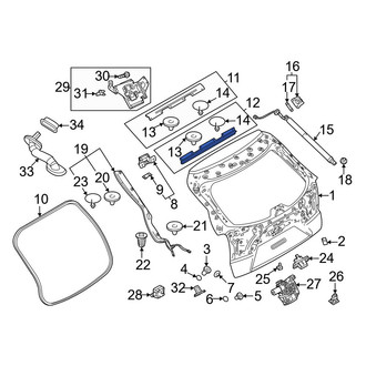 Mazda OE - Rear Upper Hatch Seal