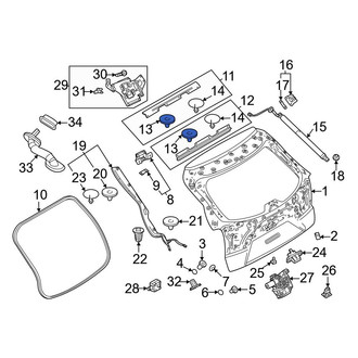 Mazda OE - Hatch Seal Clip