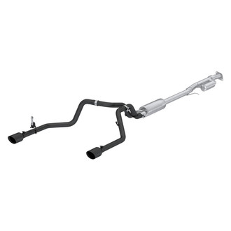 MBRP® - Armor BLK™ Aluminized Steel Cat-Back Exhaust System with Split Rear Exit
