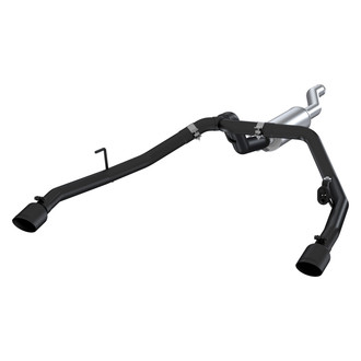 MBRP® - Black Series™ Aluminized Steel Street Version Cat-Back Exhaust System with Split Rear Exit