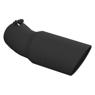 MBRP® - Stainless Steel Round 30 Degree Rolled Edge Angle Cut Clamp-On Black Exhaust Tip