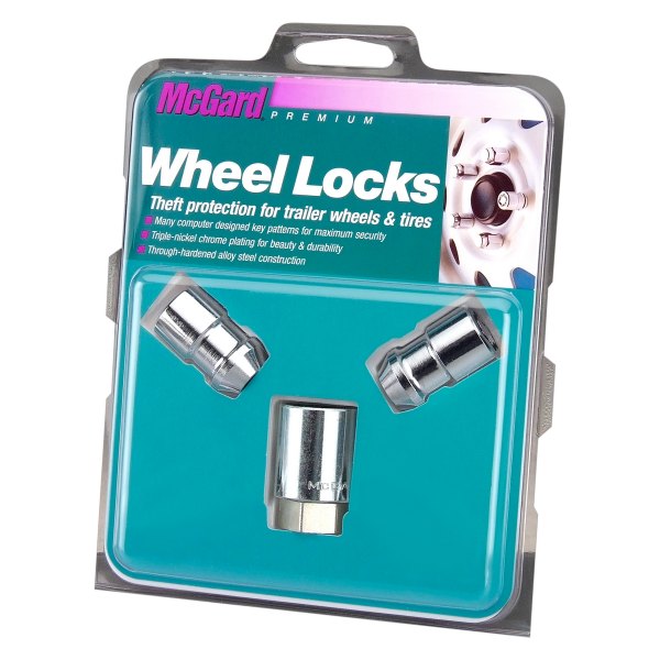 McGard® - Chrome Silver Cone Seat Trailer Wheel Lock Set