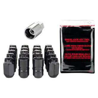 McGard® - Chrome Black Cone Seat Long Lug Wheel Installation Kit