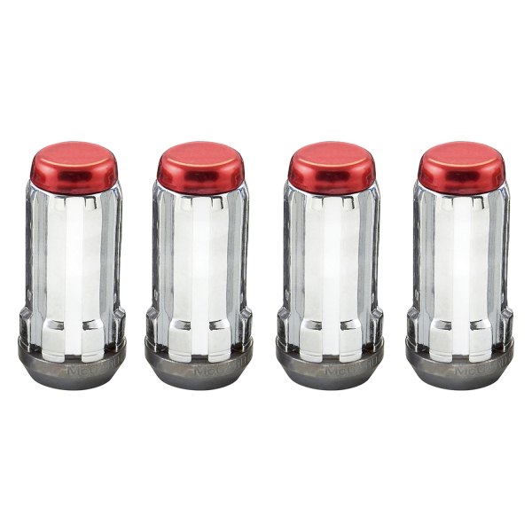 McGard® - Chrome Silver with Red Cap Cone Seat SplineDrive Lug Nuts