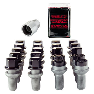 McGard® 68174BK - Chrome Black Radius/Ball Seat Bolt Lug Wheel Installation Kit