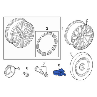 Mercedes-Benz OE - Tire Pressure Monitoring System (TPMS) Sensor