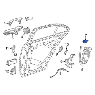 Mercedes-Benz OE - Front Right Door Lock Rod Cover