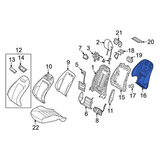 Mercedes-Benz OE - Front Left Outer Headrest Cap