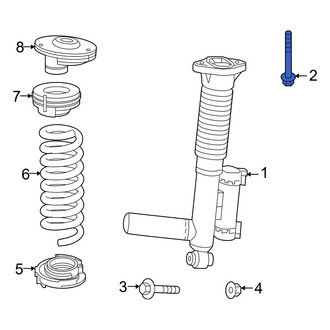 Mercedes-Benz OE - Upper Suspension Shock Absorber Bolt