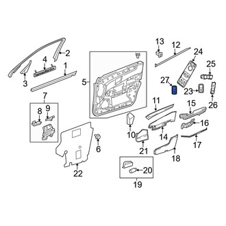Mercedes-Benz OE - Left Door Lock Switch