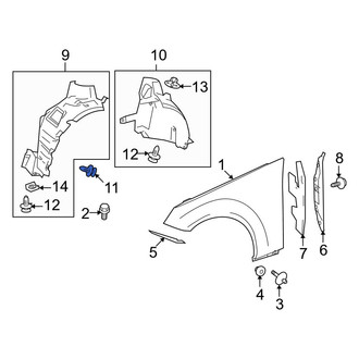 Mercedes-Benz OE - Quarter Panel Splash Shield Rivet