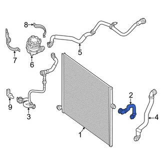 Mercedes-Benz OE - Left Radiator Coolant Hose
