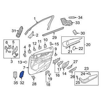 Mercedes-Benz OE - Right Door Lock Switch