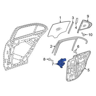 Mercedes-Benz OE - Rear Left Window Motor