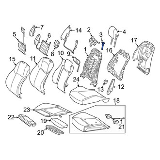 Mercedes-Benz OE - Front Right Headrest Guide