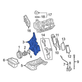 Mercedes-Benz OE - Lower Engine Timing Cover