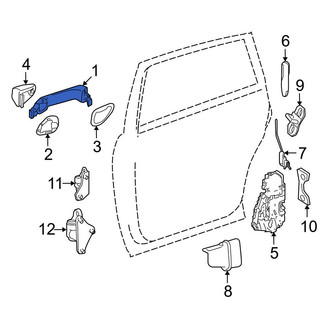 Mercedes-Benz OE - Rear Left Outer Exterior Door Handle