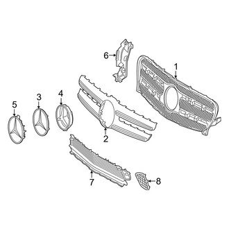 Mercedes-Benz OE - Front Bumper & Grille - Grille & Components (W/O Sport Package)