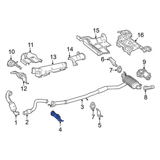 Mercedes-Benz OE - Center Front Exhaust Tail Pipe Bracket