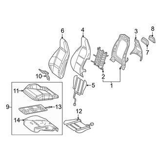 Mercedes-Benz OE - Seats & Tracks - Passenger Seat Components (Seat)