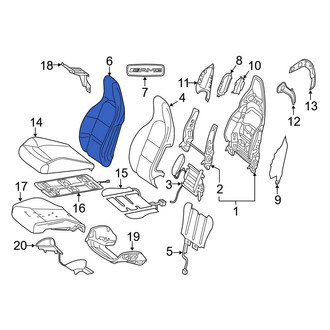 Mercedes-Benz OE - Front Right Seat Back Cushion Cover