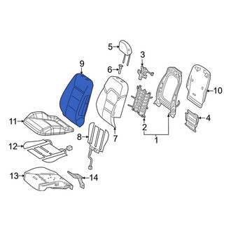 Mercedes-Benz OE - Front Left Seat Back Cushion Cover
