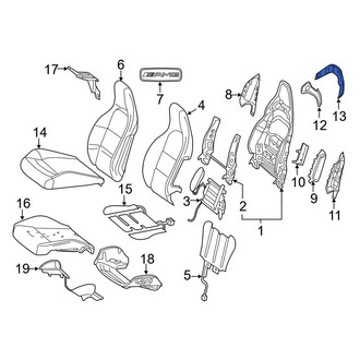 Mercedes-Benz OE - Front Right Outer Headrest Cover