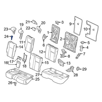 Mercedes-Benz OE - Rear Outer Headrest Guide