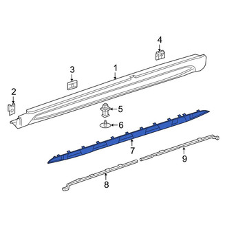Mercedes-Benz OE - Left Rocker Panel Molding Trim Insert