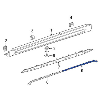 Mercedes-Benz OE - Rear Left Rocker Panel Molding Bracket