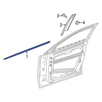 Mercedes-Benz OE - Front Left Outer Door Window Belt Weatherstrip