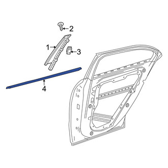 Mercedes-Benz OE - Rear Left Outer Door Window Belt Weatherstrip
