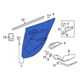 Mercedes-Benz OE - Rear Left Inner Door Interior Trim Panel