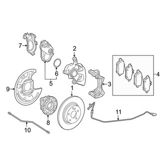 Mercedes-Benz OE - Rear Suspension - Brake Components
