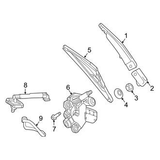 Mercedes-Benz OE - Lift Gate - Wiper & Washer Components