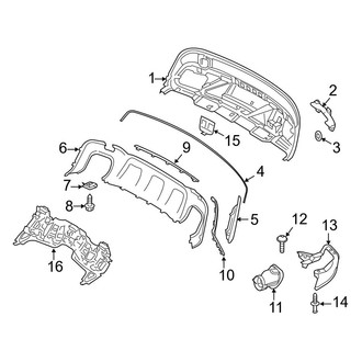 Mercedes-Benz OE - Rear Bumper - Bumper & Components (With AMG Line Lower Trim Components)