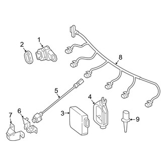 Mercedes-Benz OE - Front Bumper & Grille - Electrical Components (W/O AMG Line Exterior Package)