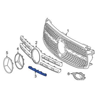 Mercedes-Benz OE - Front Left Lower Grille Molding