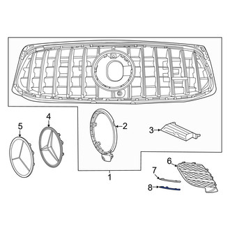 Mercedes-Benz OE - Front Left Lower Grille Molding