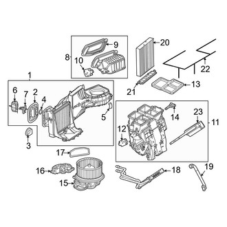 Mercedes-Benz OE - Air Conditioner & Heater - Evaporator & Heater Components (2.0L)