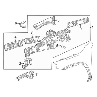 Mercedes-Benz OE - Fender - Inner Components