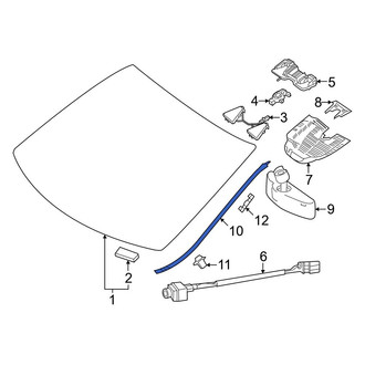 Mercedes-Benz OE - Front Left Windshield Molding