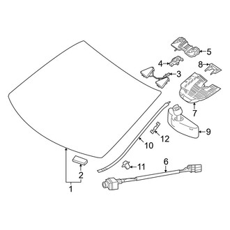 Mercedes-Benz OE - Windshield - Glass