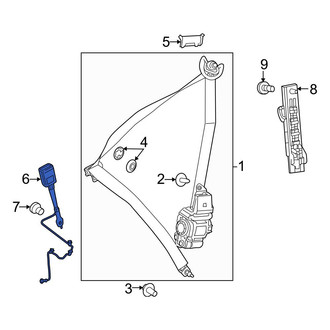 Mercedes-Benz OE - Front Seat Belt Receptacle
