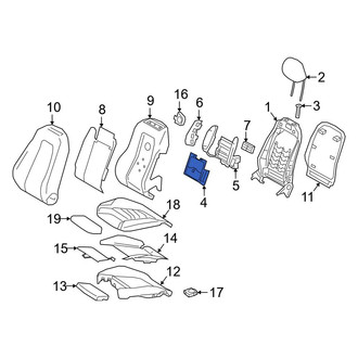 Mercedes-Benz OE - Front Right Seat Lumbar Support Cushion