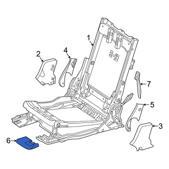 Mercedes-Benz OE - Rear Left Seat Track Cover