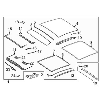 Mercedes-Benz OE - Roof - Sunroof (With Panoramic Roof, Front)