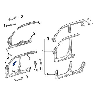 Mercedes-Benz OE - Left Body A-Pillar Bracket